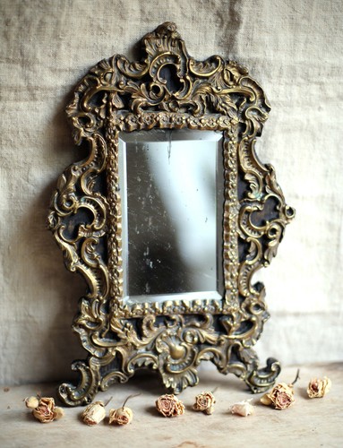 Antique french repousse brass - antique,