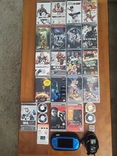 Sony PSP-3000 Slim Handheld Console Bundle Lot Games And *Region 2 Rare Movies*