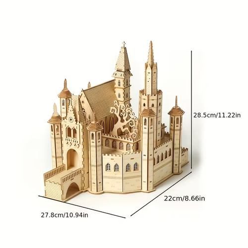 Maquette bois un chateau - en, d'un