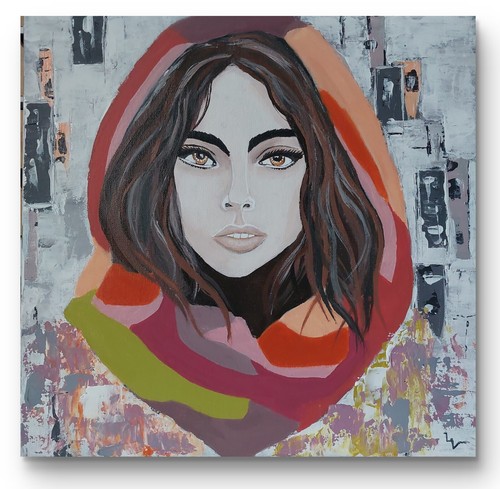 Tableau portrait femme moderne