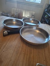 3 poêles en inox tefal
