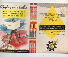 old advertising papers: leaflet 27th salon Agricultural Machine P46185