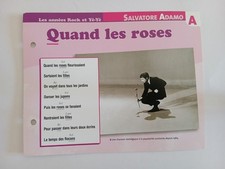 CARTE FICHE - SALVATORE ADAMO