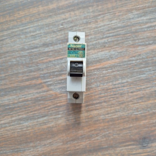 Disjoncteur hager l - hager, n°12-l(10a)
