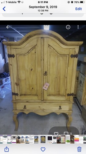 Solid wood armoire - wood,