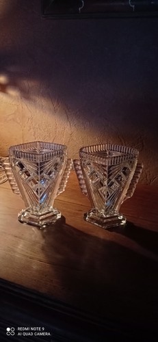 Vases cristal art déco