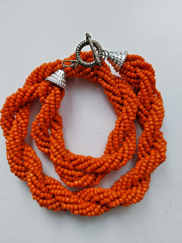 Collier perles de rocaille - -,