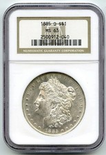 1885-O Morgan Argent Dollar NGC Ms 63 Certifié - Neuf Orleans Mint - P579