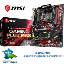 MSI B450 GAMING PLUS MAX AM4 M.2 32Gbs SATA3 6.0Gbs ATX AMD – 6 PCIe, M.2 NVMe