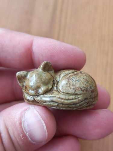 Statuette renard jaspe - statuette,