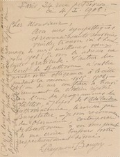 music critic Raymond Bouyer autograph letter signed Beethoven Malherbe 1906