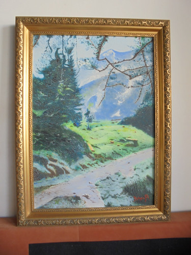 Grand tableau huile sur toile