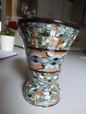 vase GERBINO  h : 15 cm    mosaique Vallauris TBE  France 1960