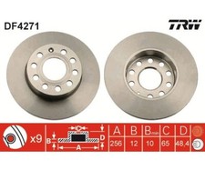 2pcs Brake Disc TRW DF4271 for