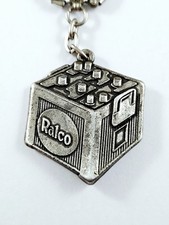 KEYCHAIN - RALCO BATTERIES - 60s VINTAGE Garages - 2D Aluminum