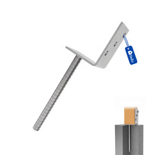 Support de poteau L Galvanisé