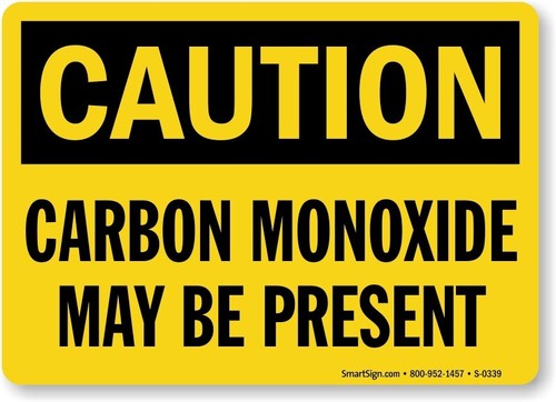 Caution sign carbon monoxide - caution,