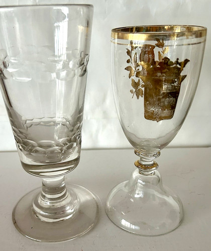 Lot verres anciens - lot, cristal
