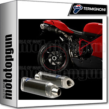 TERMIGNONI 2 POT ECHAPPEMENT RACE FETTA SALAME D113 CARBONE DUCATI 1098 2008 08
