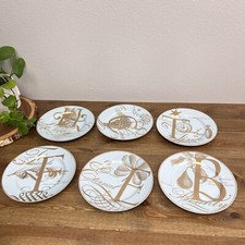 Williams Sonoma Time Circa 2000 Dessert Plates Millennium New Year Blue & Gold