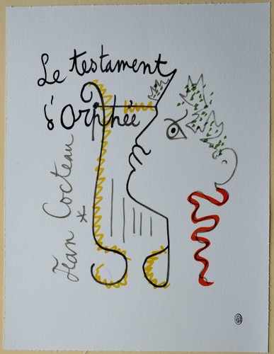 Lithographie jean cocteau - jean,