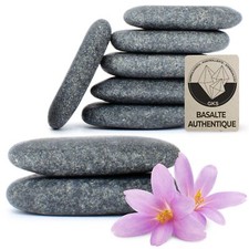 Pierre Chaude pour les Orteils 8 Unités Hot Stone en Basalte Certifié Authent...