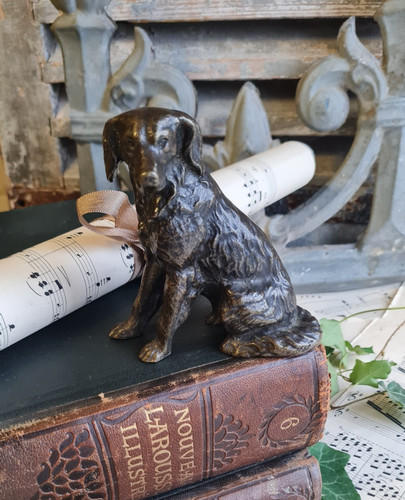 Ancienne statue chien - ancienne, en