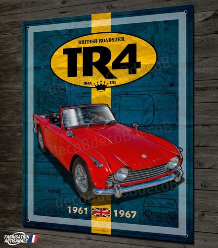 Plaque métal triumph tr4 tr4a - plaque,