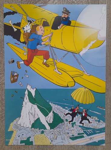 Tintin avion 100 - -, affiche