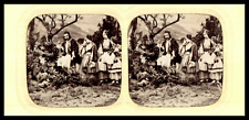 Family in Middle Eastern costume, ca.1870, stereo day/night (French fabric) Ti