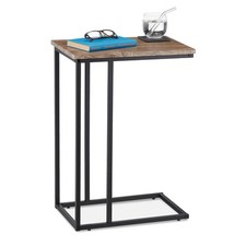 Industrial Design C Shape Metal Wood Look Side Table H x W x D 6... »