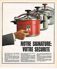ADVERTISEMENT ADVERTISING 054 1973 SEB la cocotte - minute our signature