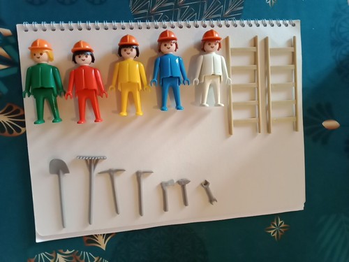 Lot playmobil thème ouvriers - playmobil,