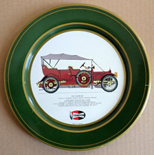 LOT OF 5 VINTAGE METAL PLATES DECO OLD CAR PUB CANDLES CHAMPION