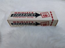 Rare Vintage c1970s Store Display Box Wrigley's Spearmint Chewing Gum Box