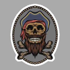 Tete mort capitaine pirate - de,