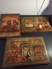 3 Anciennes Tableau Anglais en