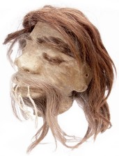 Vintage Peruvian Ecuadorian Jivaro Replica Reproduction Shrunken Head Tsantsa