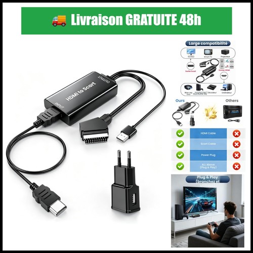 Adaptateur hdmi vers - adaptateur, péritel