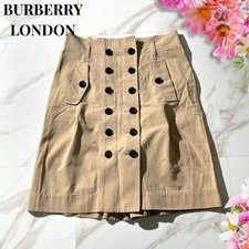 Burberry London Nova Check Trench Skirt Beige Size 40 Belt Authentic New