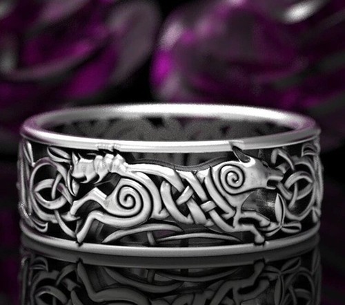 Bague viking loup - bague,