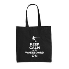 Keep Calm Et Ski Nautique Sur - Toile Sac - sur Planche Wake Board Eau
