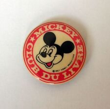 Mickey Book Club Badge - Walt Disney Productions - Vintage