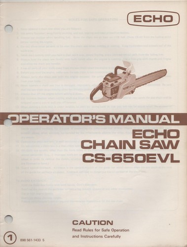 Echo chain saw operator - echo,
