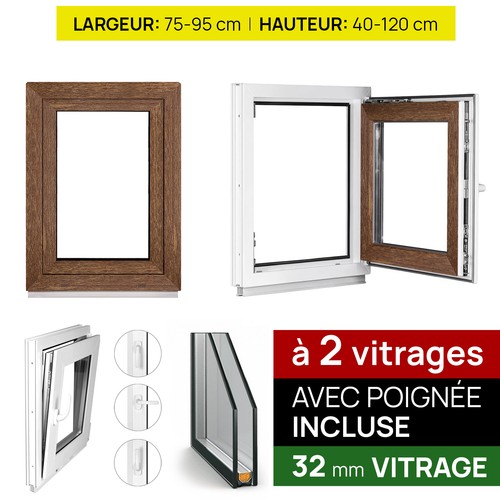 Fenêtre pvc chêne doré - chêne,