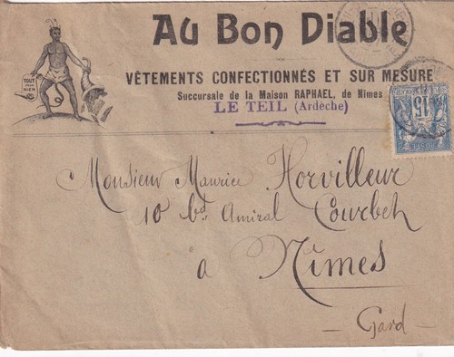 Enveloppe pub 1897 - 1897, "au