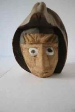 face carved in a coconut
