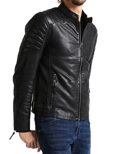 Blouson noir bomber - , motard