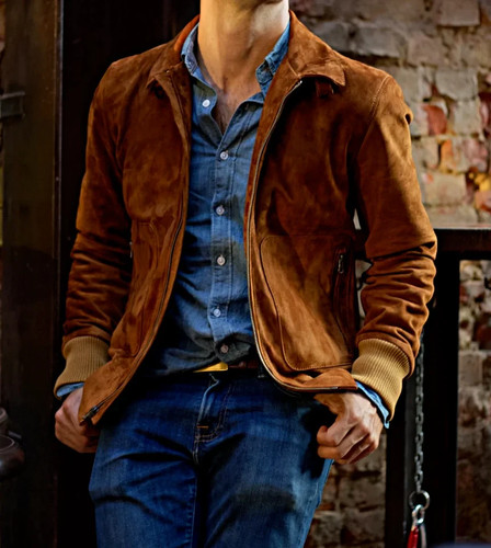 Veste homme daim marron - homme,