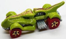 2012 HOT WHEELS TYRANNT GREEN 1:64 DIECAST 3" DINOSAUR T-REX CAR W/ RED WHEELS